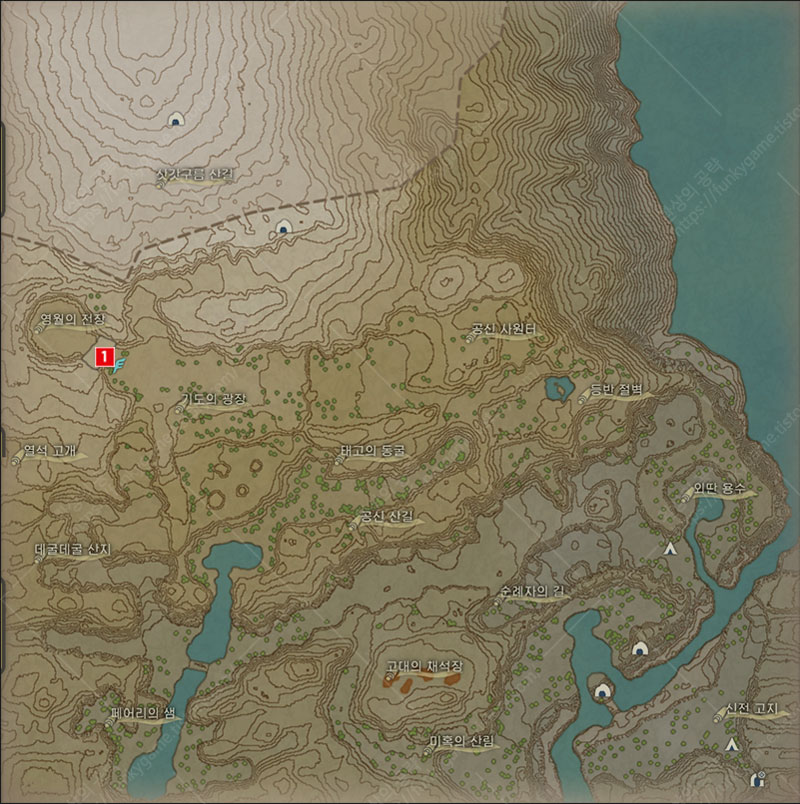 메인23-1 천관산 기슭 지도 이미지