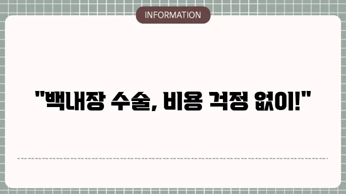 백내장 다초점 실비: 