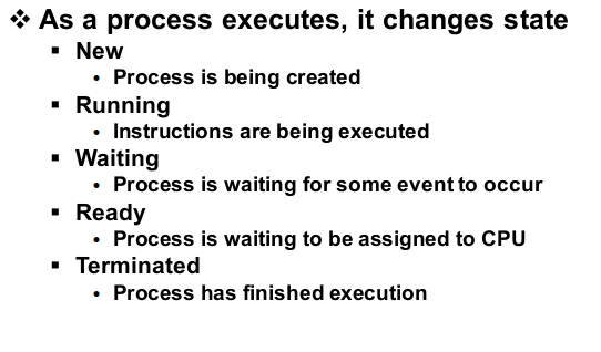 4. Process (creation, termination, context switching)