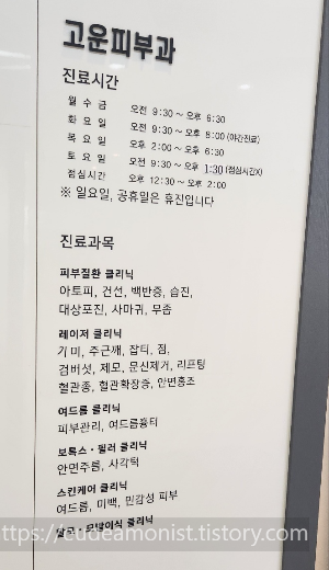 피부과 진료과목안내