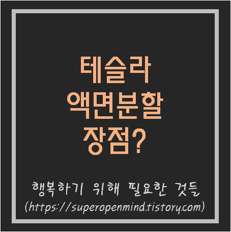  테슬라 액면분할 실시, 액면분할 장점은?