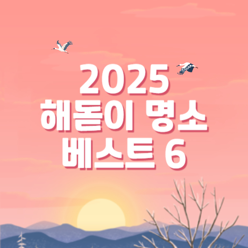 가족과 함께하기 좋은 해돋이 명소 추천 베스트 6 (+해돋이 꿀팁 대방출)