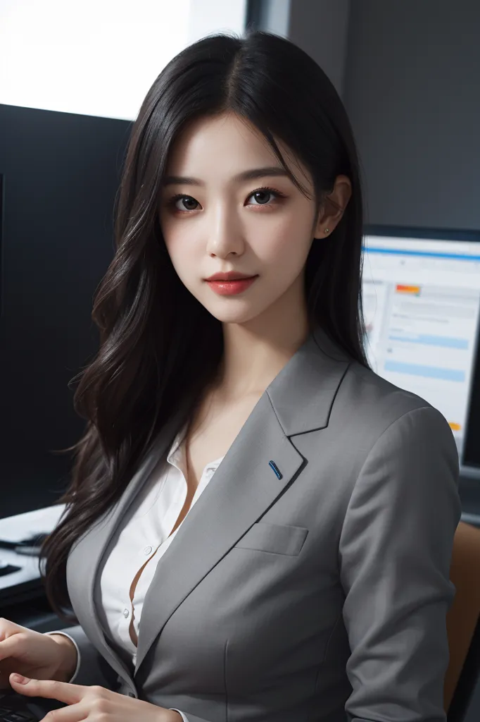 AI 실사 오피스 정장 비서 룩북 정장 컨셉