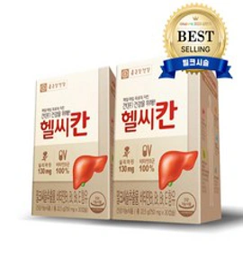 종근당건강 헬씨칸 밀크씨슬 영양제&#44; 30정&#44; 2개
