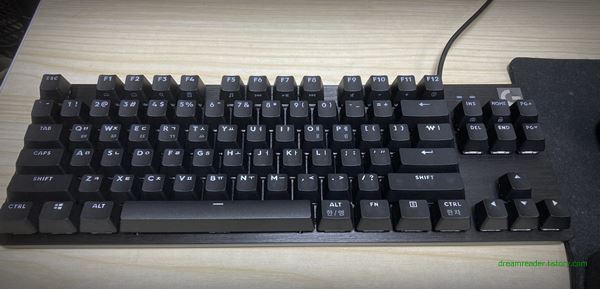 로지텍 기계식 키보드 G413 TKL SE 2022년 5월~9월 LED 켰을 때