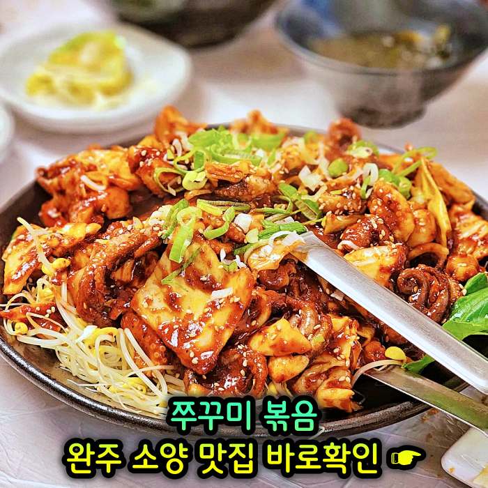 이만기 동네한바퀴 완주 소양 송광사 주꾸미볶음 맛집