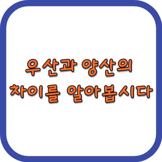 우산과 양산의 차이점을 알아봅시다