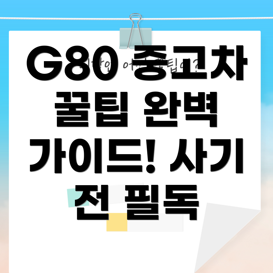 제네시스 G80 중고차