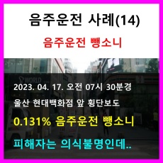 울산 현대백화점 횡단보도에서 발생한 음주운전 도주(뺑소니)
음주운전 도주_음주운전 뺑소니_처벌과 운전면허결격기간_면책금_합의금