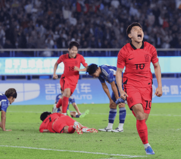 항저우 한국 일본 축구 하이라이트