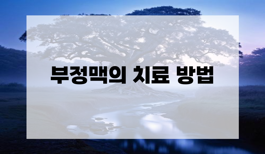 부정맥의 치료 방법