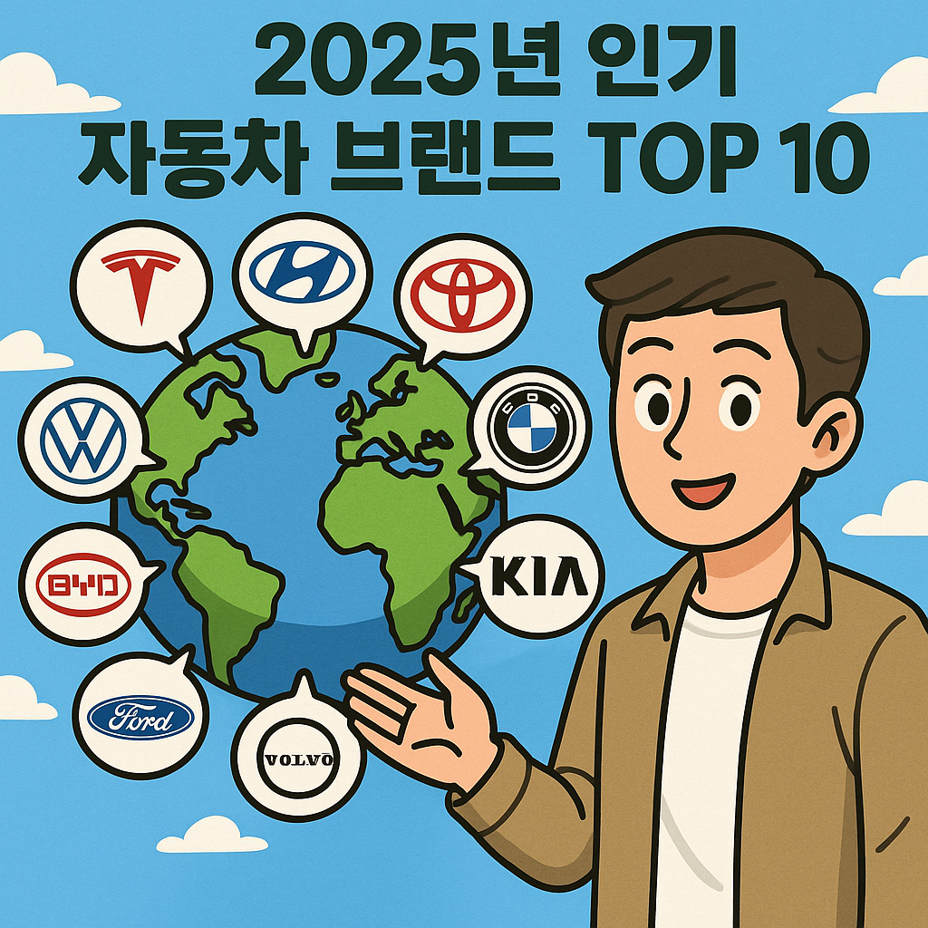 2025년 인기 자동차 브랜드