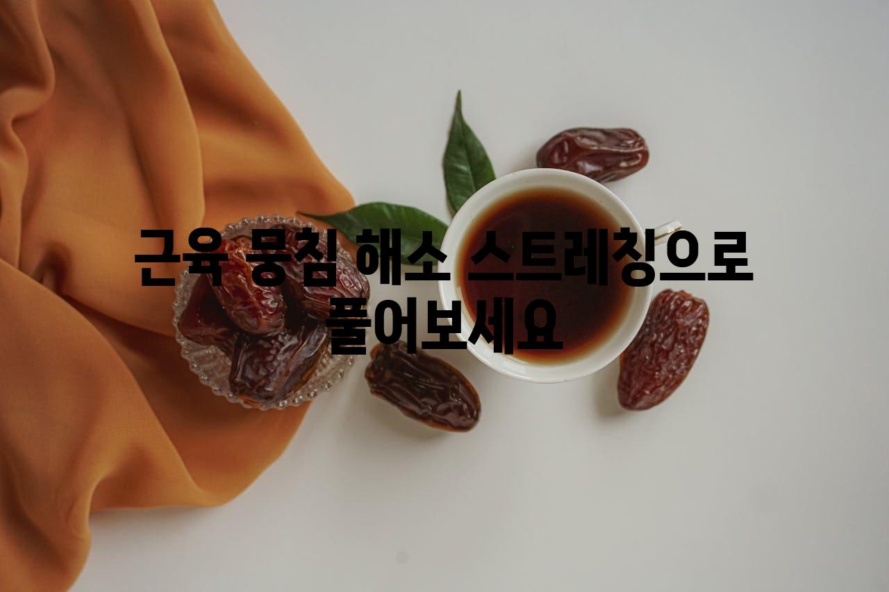 근육 뭉침 해소 스트레칭으로 풀어보세요