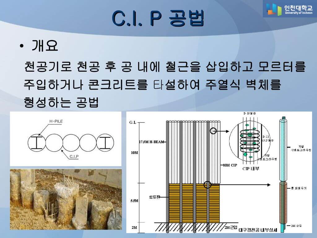  지하 흙막이공사 CIP공법과 SGR그라우팅 시공 사례