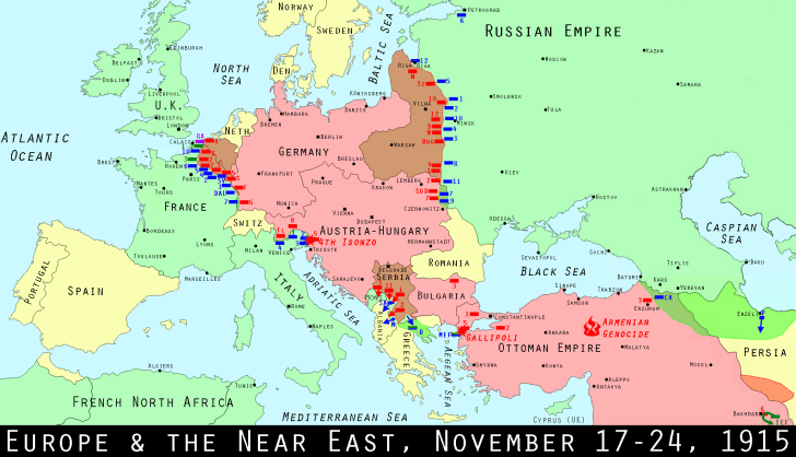 1915년 제1차 세계대전 유럽전구