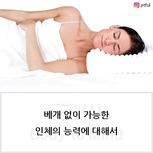  베개(pillow) 없이 가능한 인체의 능력에 대해서