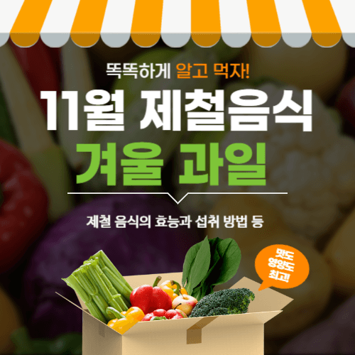  11월 제철음식, 제철과일, 겨울 제철음식 총정리