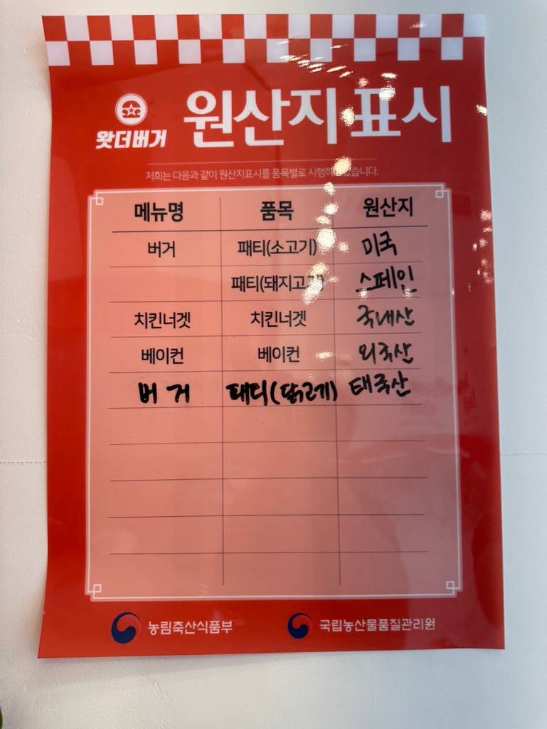 원산지 표기