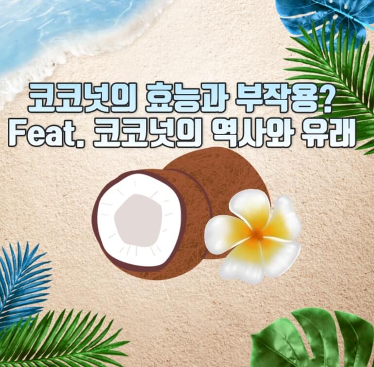  열대과일시리즈1.코코넛의 효능과 부작용?feat.코코넛의 역사와 유래?