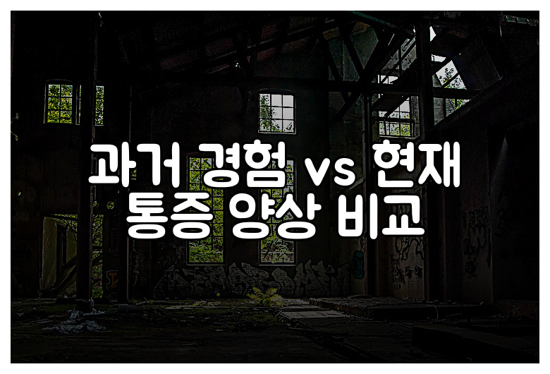 과거 경험 vs 현재 통증 양상 비교
