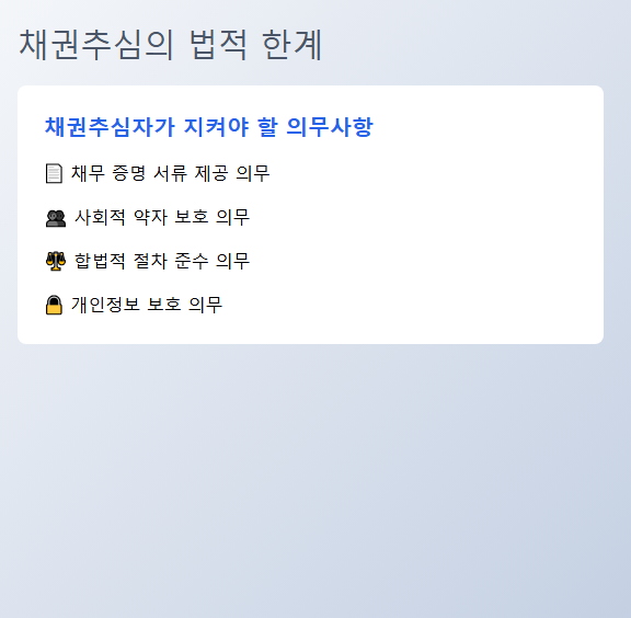 채권추심의 법적 한계