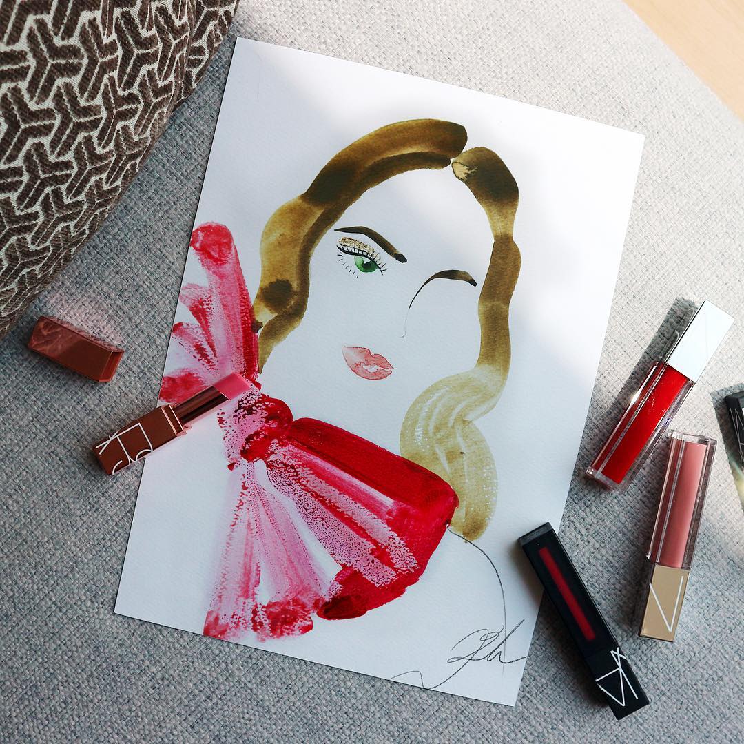  Drawing with NARS Lipstick