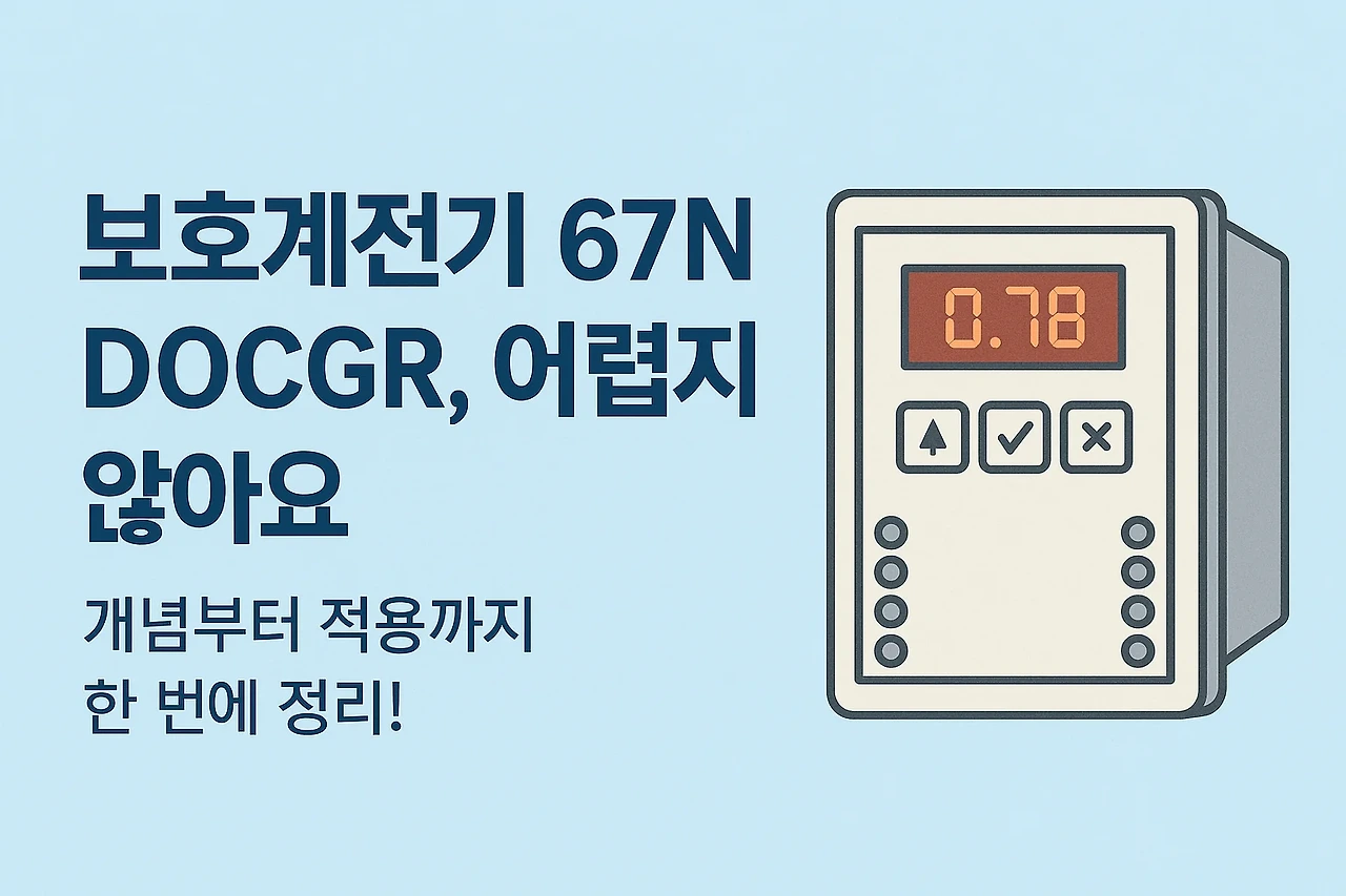 “보호계전기 67N DOCGR, 어렵지 않아요 – 개념부터 적용까지 한 번에 정리!”