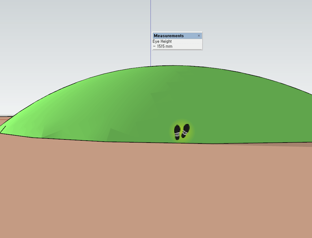 walk 도구 펑션키 shift 사용하는 모습