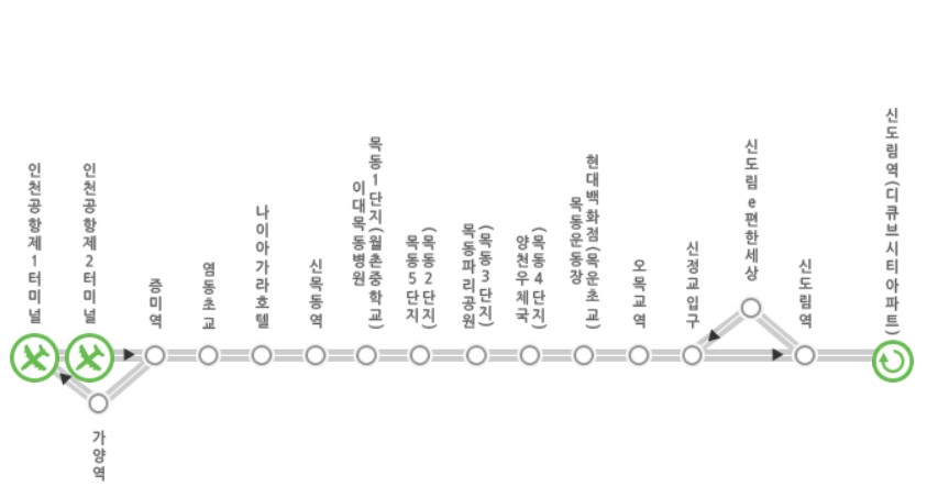 6018번 공항버스 시간표