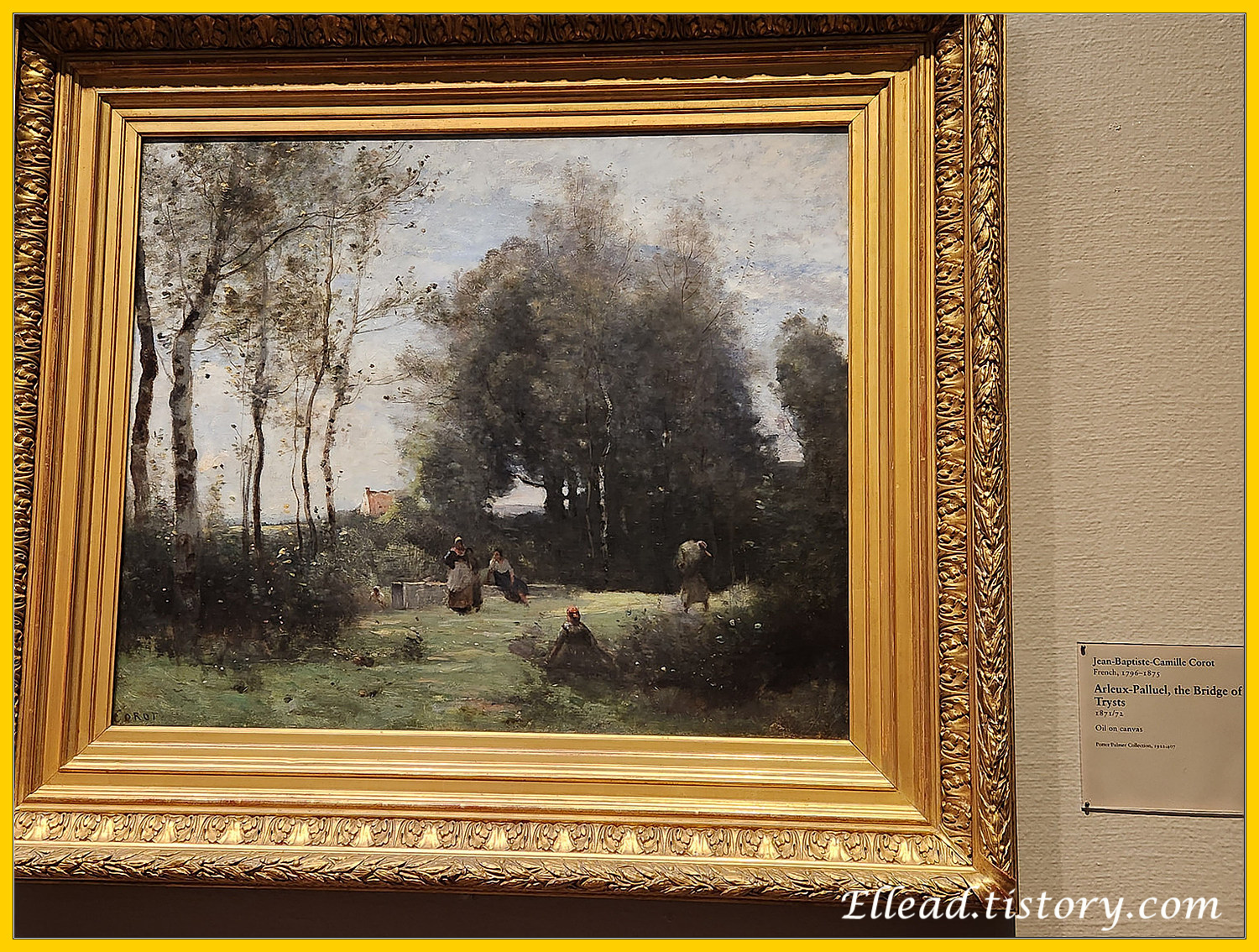 코로 Corot&#44; Arleus-Palluel&#44; the bridge of Trysts 1