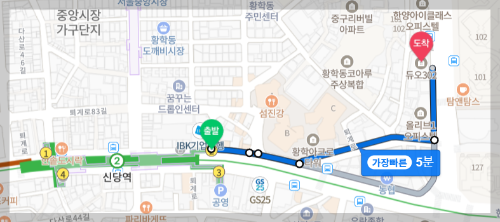 듀오 302 위치 정보 &lt;출처 네이버 지도&gt;