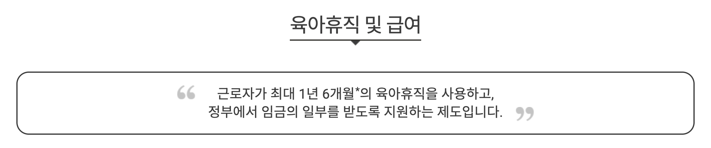 2025 육아휴직 및 급여