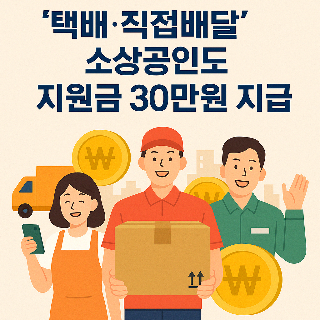 소상공인 배달·택배비 30만 원 지원