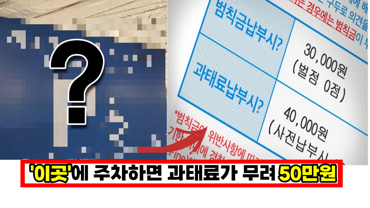  새롭게 바뀌는 주차 단속,  여기에 주차하면 과태료가 무려 50만원 부과됩니다.
