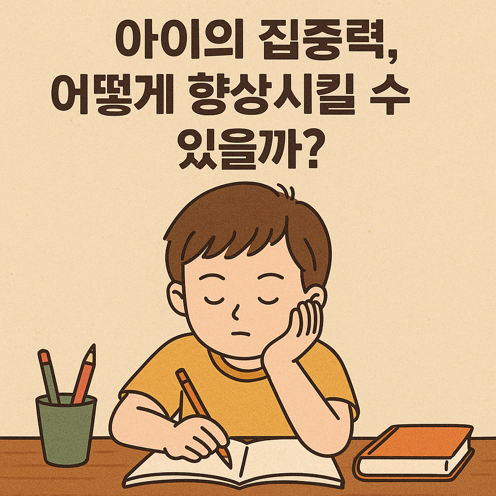 아이의 집중력, 어떻게 향상시킬 수 있을까? – 산만한 아이에서 몰입하는 아이로 바꾸는 부모의 실천법