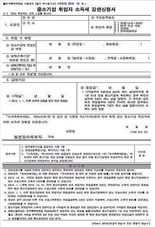 자격 조건, 신청 방법, 감면율 등 총 정리! 중소기업 청년세금(소득세) 감면