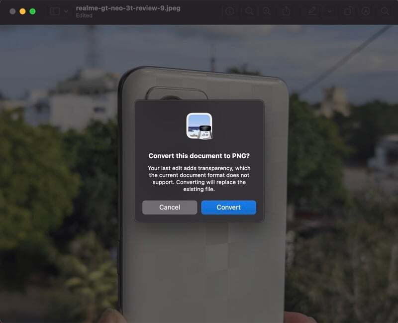 맥에서 이미지 변환 옵션