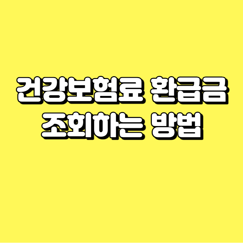  건강보험료 환급금 1분만에 돌려받기