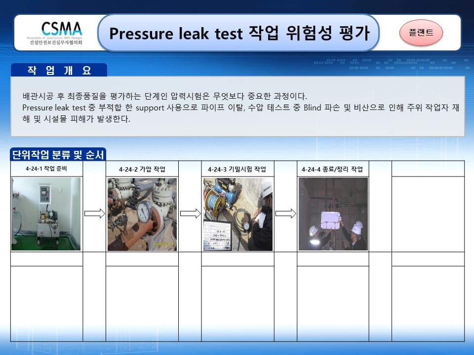 Pressure-leak-test-작업-위험성평가