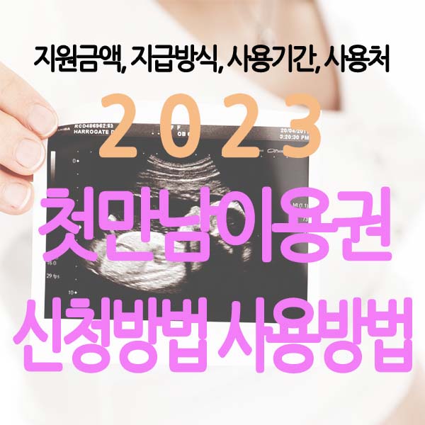  임산부 첫만남 이용권 신청방법과 지원금액, 사용방법 알아보기