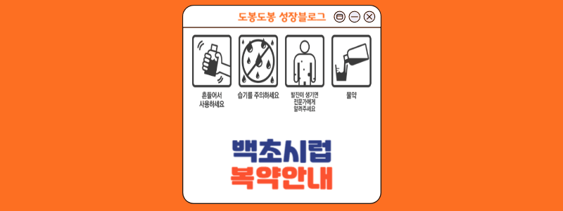 백초시럽 복약 안내 이미지