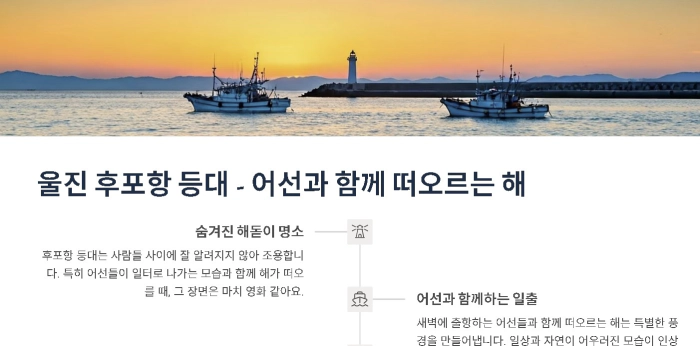 해돋이 명소 울진 후포항