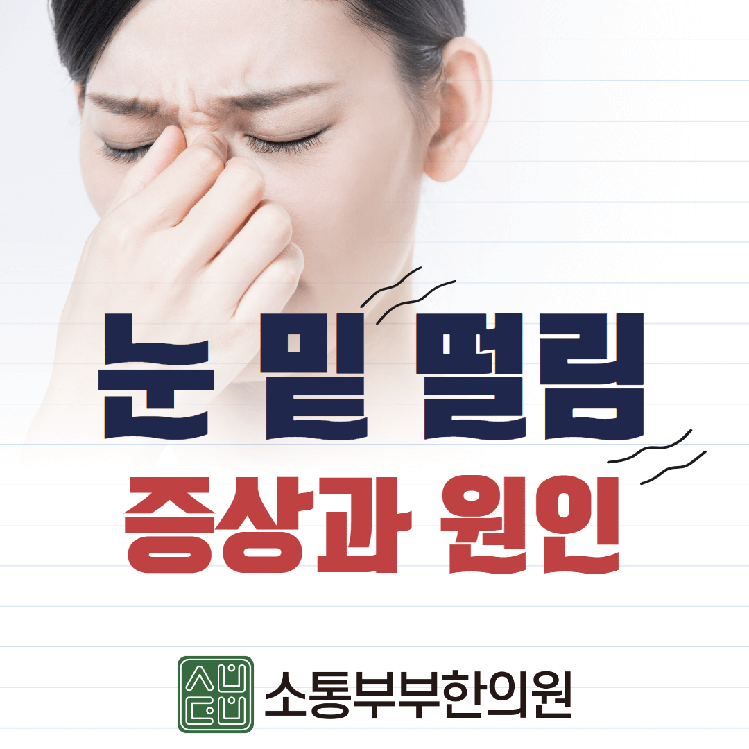  눈밑이 떨리는 증상 원인과 한방 치료법