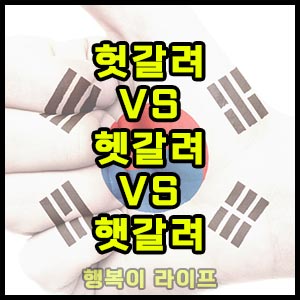 헛갈려 헷갈려 햇갈려 올바른 맞춤법