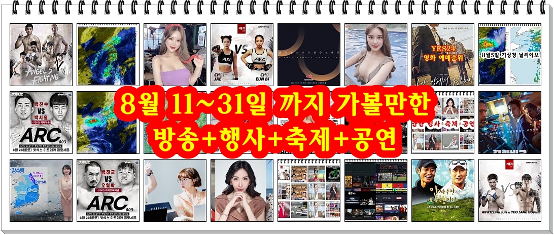 8월 가볼만한곳, 행사+축제+공연+전시회