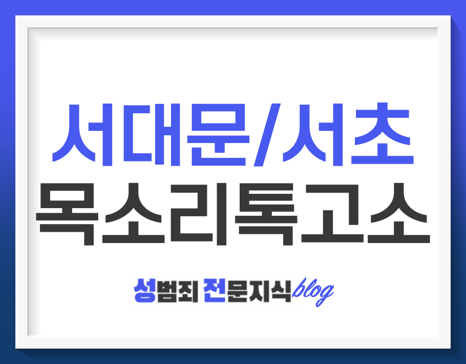  서대문 경찰서, 서초 경찰서 목소리톡 통매음 사건화 되신 분들 필독