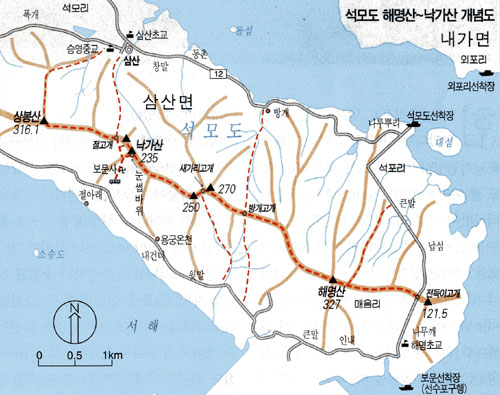 낙가산 능선 이미지