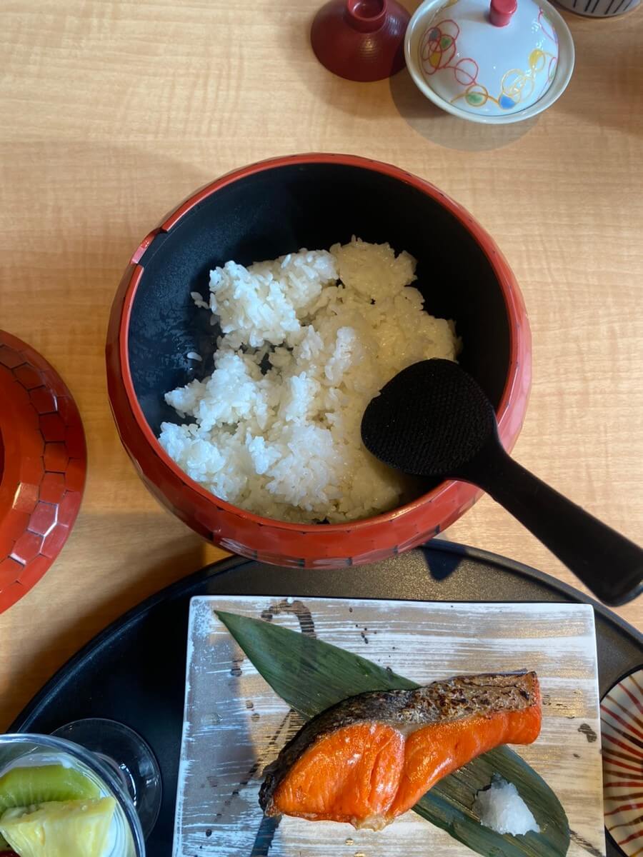 고라쿠엔 오타루 료칸에서 준 아침 조식&amp;#44; 쌀 밥