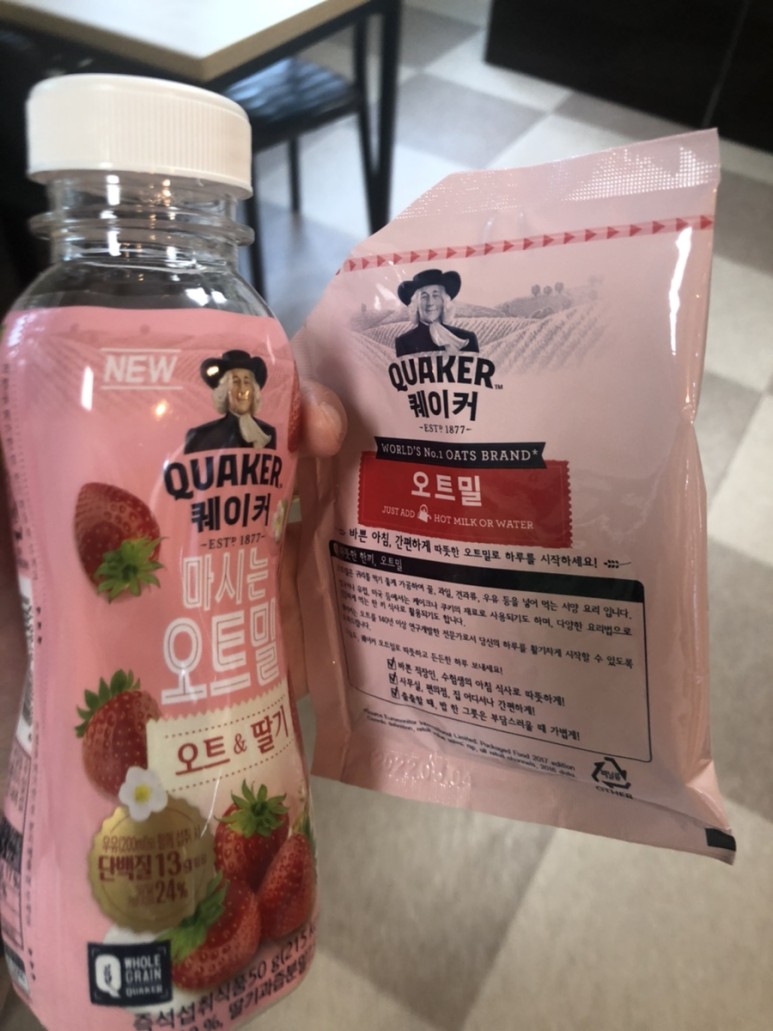 마시는 오트밀 딸기 퀘이커 마시는 16