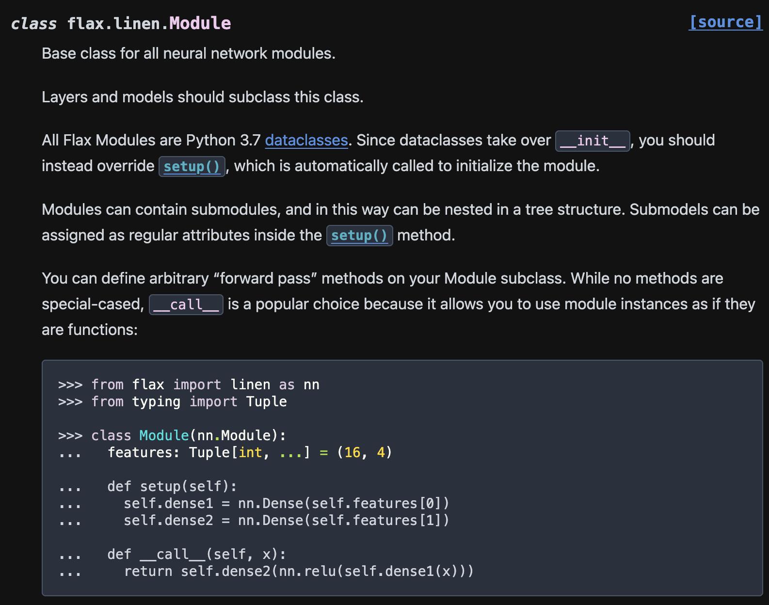 What is JAX linen (nn) Module?